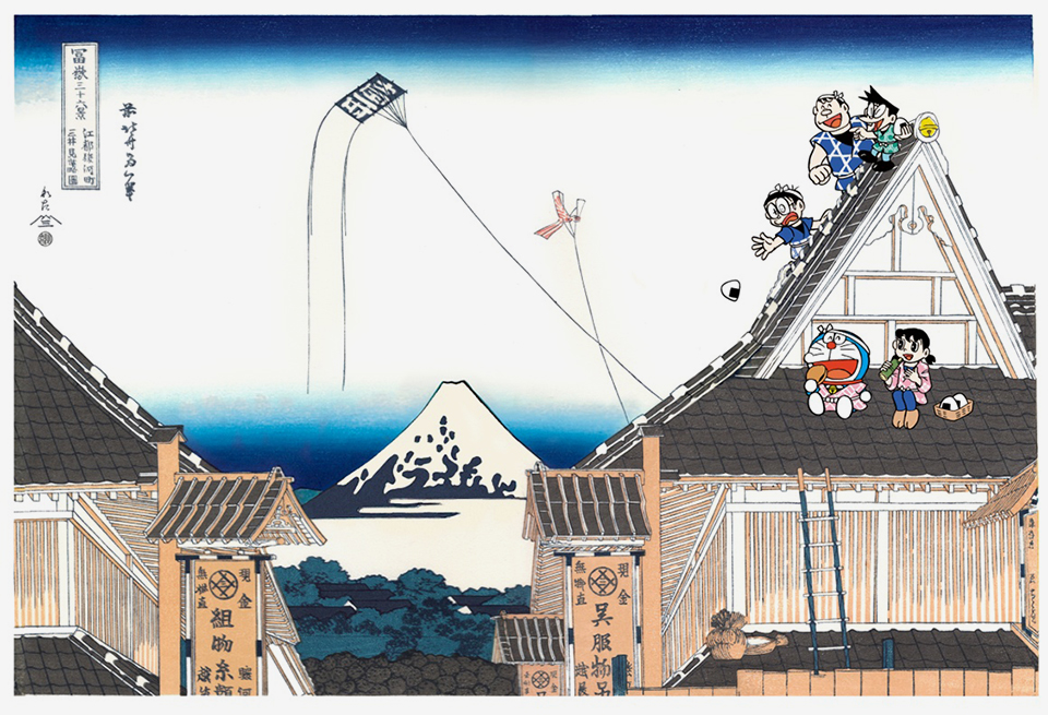大人気ドラえもん浮世絵木版画シリーズ最新作、数量限定キャンセル分の再販売受付まもなく開始！のサブ画像1