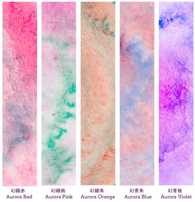 【初日で即完売】SNSで話題！色が分離する不思議な顔彩絵具「顔彩耽美グラニュレーティングカラーズ/5色セット」のメイン画像