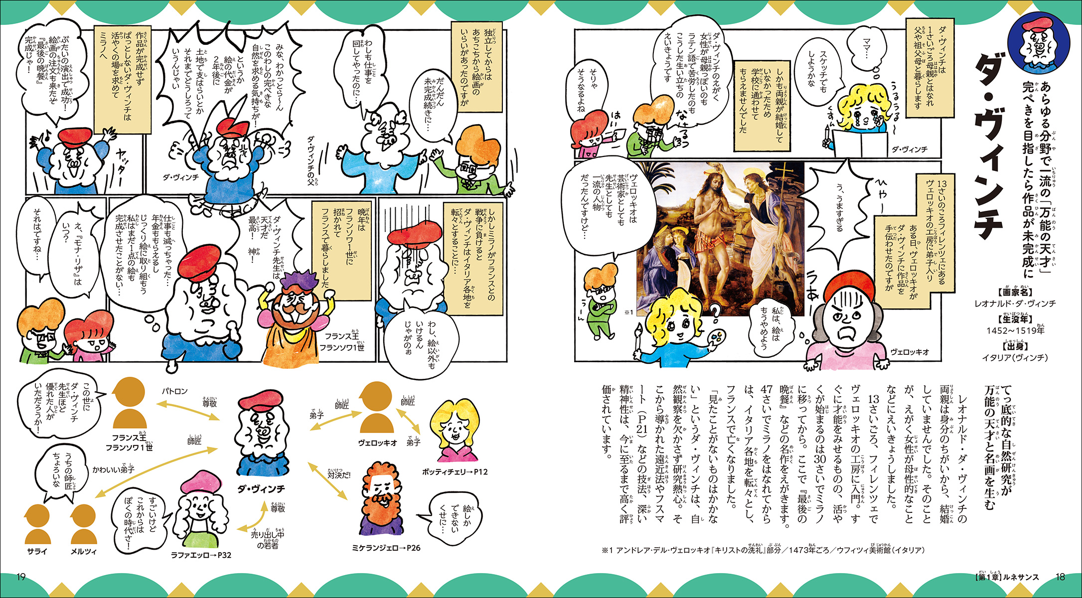 マンガとイラスト、豊富な作品画像で巨匠の人生、作品を読み解く！　親子でも楽しめる西洋絵画の世界。「はじめてのアート」に最適な１冊！のサブ画像4