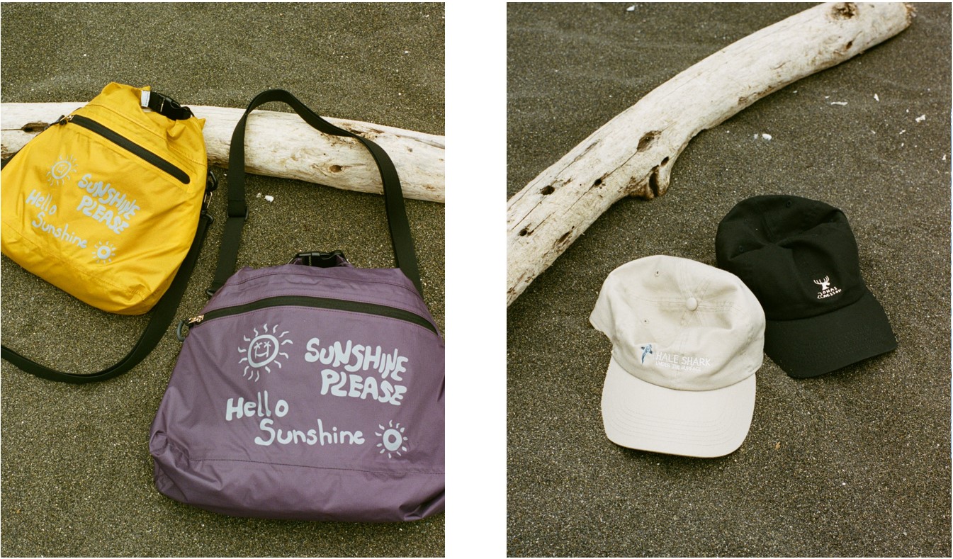 JONAS CLAESSON × FREAK'S STOREのPOPUP EXHIBITIONをFREAK'S STORE渋谷併設の「OPEN STUDIO」にて開催。のサブ画像7_Bag left ¥3,080(tax in)・Right ¥3,740(tax in)・Cap ¥4,400(tax in)