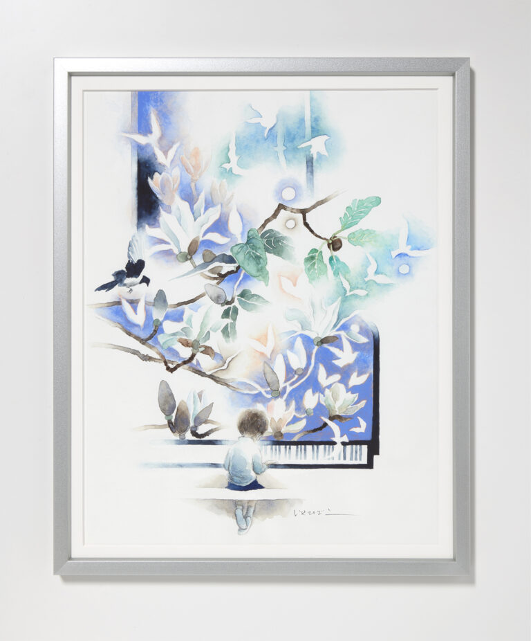 絵本作家・いせひでこが、雑誌『イラストレーション』の表紙のために描き下ろした作品「カノン」。その複製原画が5月24日（金）から受注スタート！のメイン画像