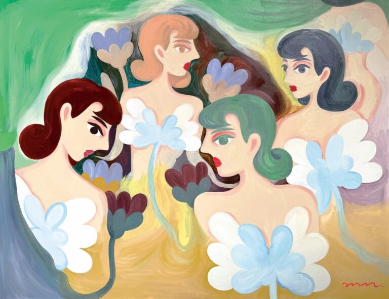 【銀座 蔦屋書店】まるで生き物の様な特徴的な花と無表情な女性をモチーフに描く作家、中村桃子による個展「New memories」を6月8日（土）より開催。のメイン画像