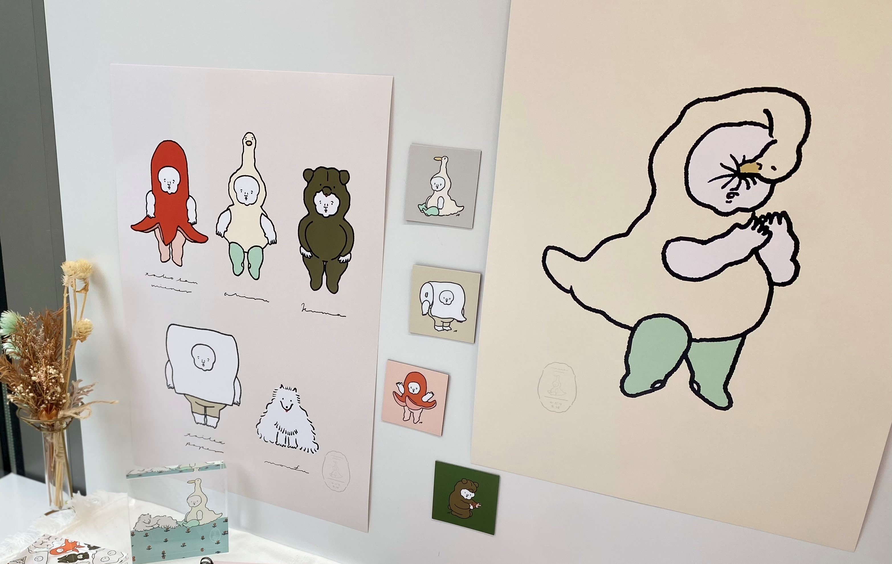 イラストレーターのナガキパーマ企画展「かぶり生活 おひろめPOP UP」をツクル・ワーク新宿センタービル店で開催のサブ画像2