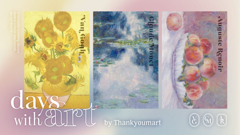 『ゴッホ』の「ひまわり」がアクセサリーに！？サンキューマートより『ゴッホ』『モネ』『ルノワール』の時代を超えて愛され続ける名画をフィーチャーした雑貨アイテムが新発売のメイン画像