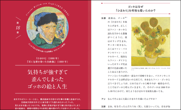 登録者数59万人超！大人気 YouTube チャンネル『山田五郎 オトナの教養講座』待望の書籍化！『めちゃくちゃわかるよ！印象派－山田五郎　オトナの教養講座』のサブ画像3_ゴッホはなぜ「ひまわり」を何枚も描いたのか？