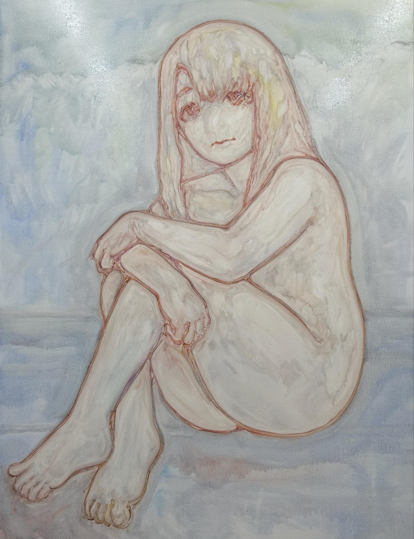 気鋭アーティスト・米澤柊が初めて企画を務める展覧会「Anima in the fog」を7月5日（金）から8月3日（土）まで開催のサブ画像8_「海辺に座る女神」