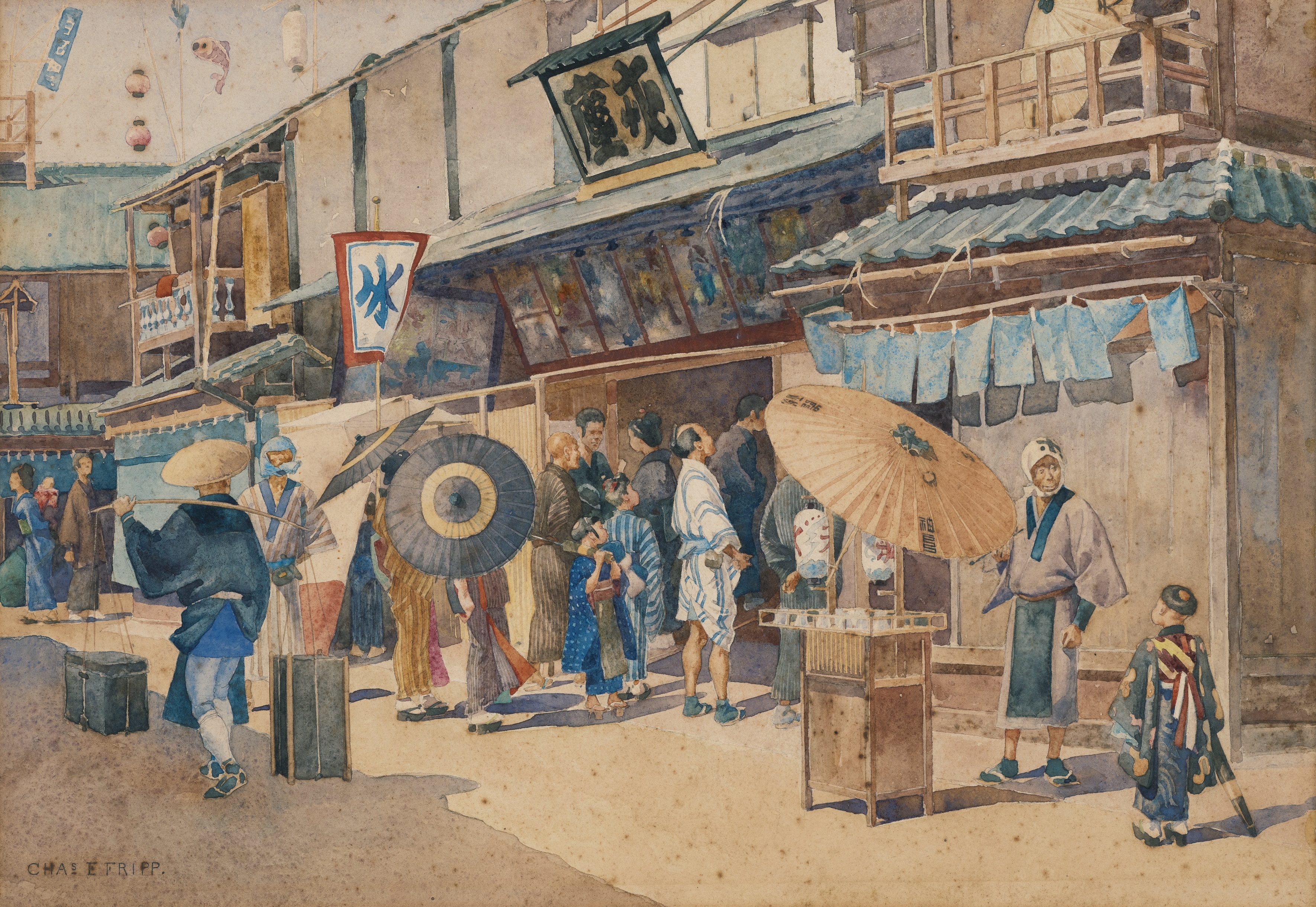 【横浜高島屋】横浜高島屋開店65周年記念　高野光正コレクション　発見された日本の風景のサブ画像10_チャールズ・エドウィン・フリップ《戎座》