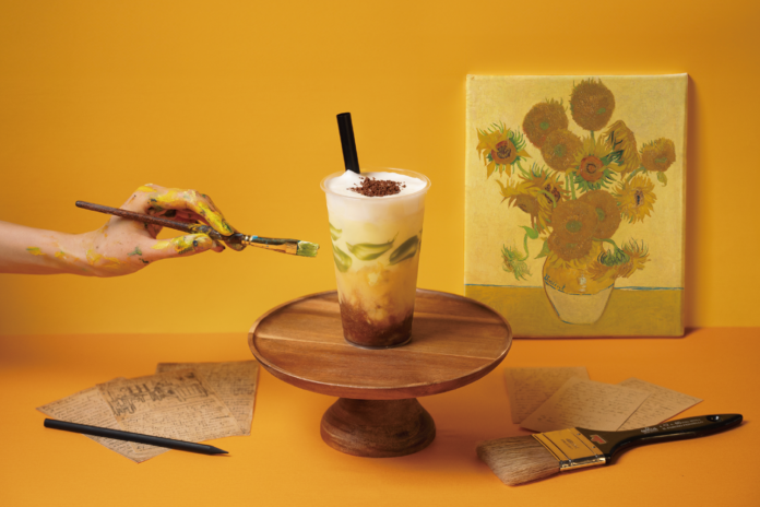 名画を飲む！アートなドリンク、夏はゴッホの《ひまわり》がモチーフ。シャクシャク氷の食感が楽しい「飲むかき氷」第二弾！のメイン画像