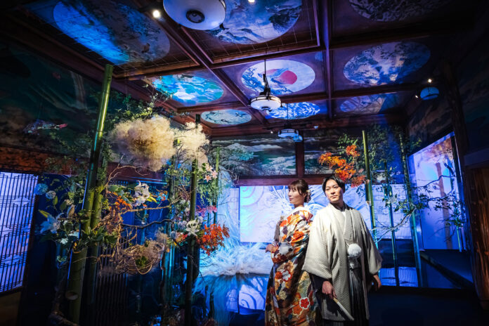 東京都指定有形文化財「百段階段」の特別企画とのコラボレーション「和のあかり×フォトウエディング」のメイン画像