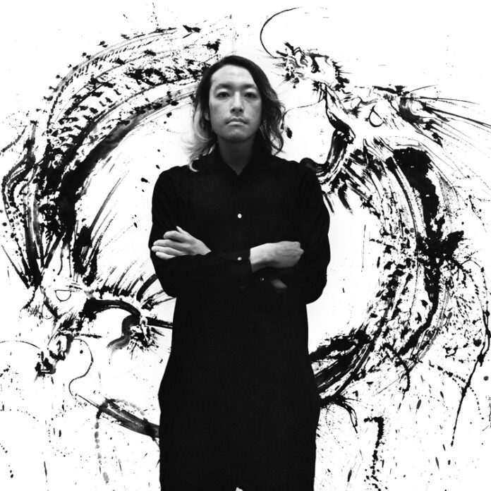 人気墨絵アーティスト・西元祐貴が2024 年度博多祇園山笠 飾り山笠「十四番山笠ソラリア」で 奉納・披露飾り山笠 十四番山笠ソラリア 表標題「黒田鍋島天神大普請」の イメージアートを作画した。のメイン画像