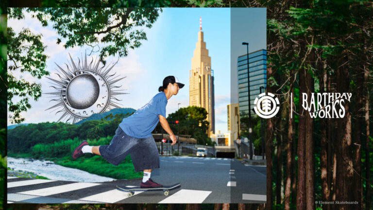 【ELEMENT × Barthday Works】自然とストリートを繋ぐアーティストコレクションを発表。ELEMENTライダー星野玄翔のSK8ムービーも公開のメイン画像