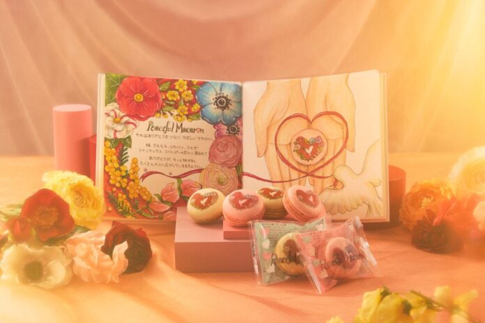 23128_73_main 【ブールミッシュ×鴨志田和泉】花が心を彩り、鳩が想いを届ける。「ピースフルマカロン」プロジェクト 新デザインが2月1日(日)から販売開始!のメイン画像