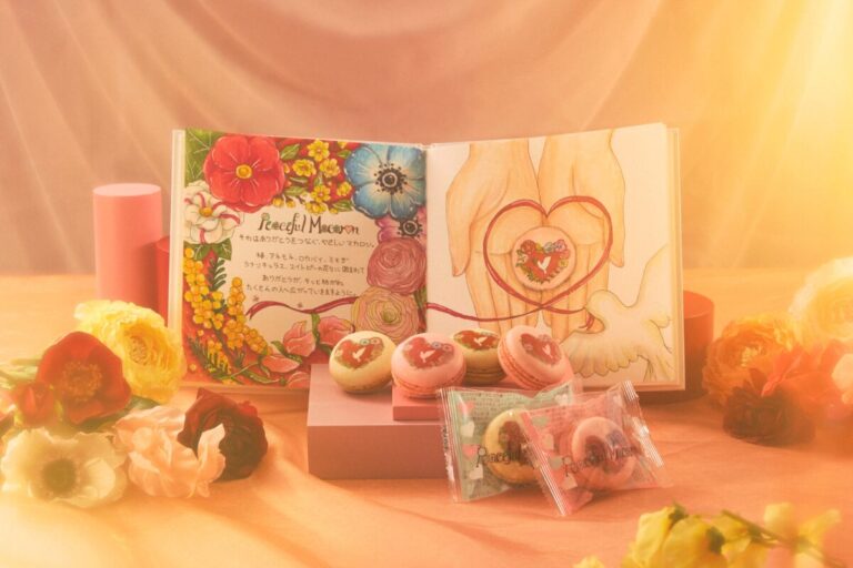 【ブールミッシュ×鴨志田和泉】花が心を彩り、鳩が想いを届ける。「ピースフルマカロン」プロジェクト　新デザインが2月1日(日)から販売開始！のメイン画像