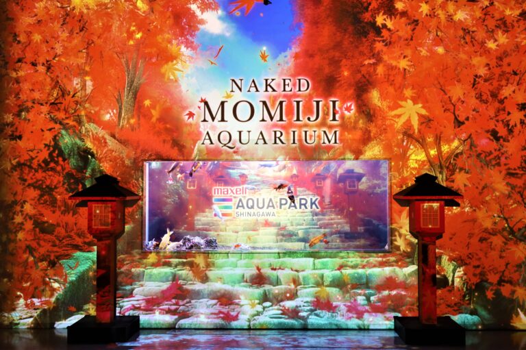 人気イベント「NAKED MOMIJI AQUARIUM （ネイキッド モミジアクアリウム）」にプロジェクターが採用のメイン画像