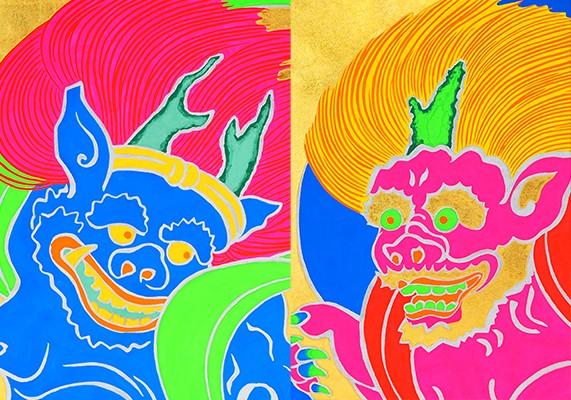 25003_3859_main 日本の古典絵画に現代的な要素を加えた「ニッポン画」を描くアーティスト山本太郎展 NIPPON POP を、銀座・Artglorieux GALLERY OF TOKYOにて開催のメイン画像