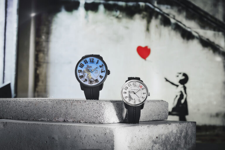 Tendence（テンデンス）は、神出鬼没のアーティスト「バンクシー」のアートがダイヤルの中に現れては消える、UVプリント技術を使った、遊び心あふれる新作腕時計を発売します。のメイン画像