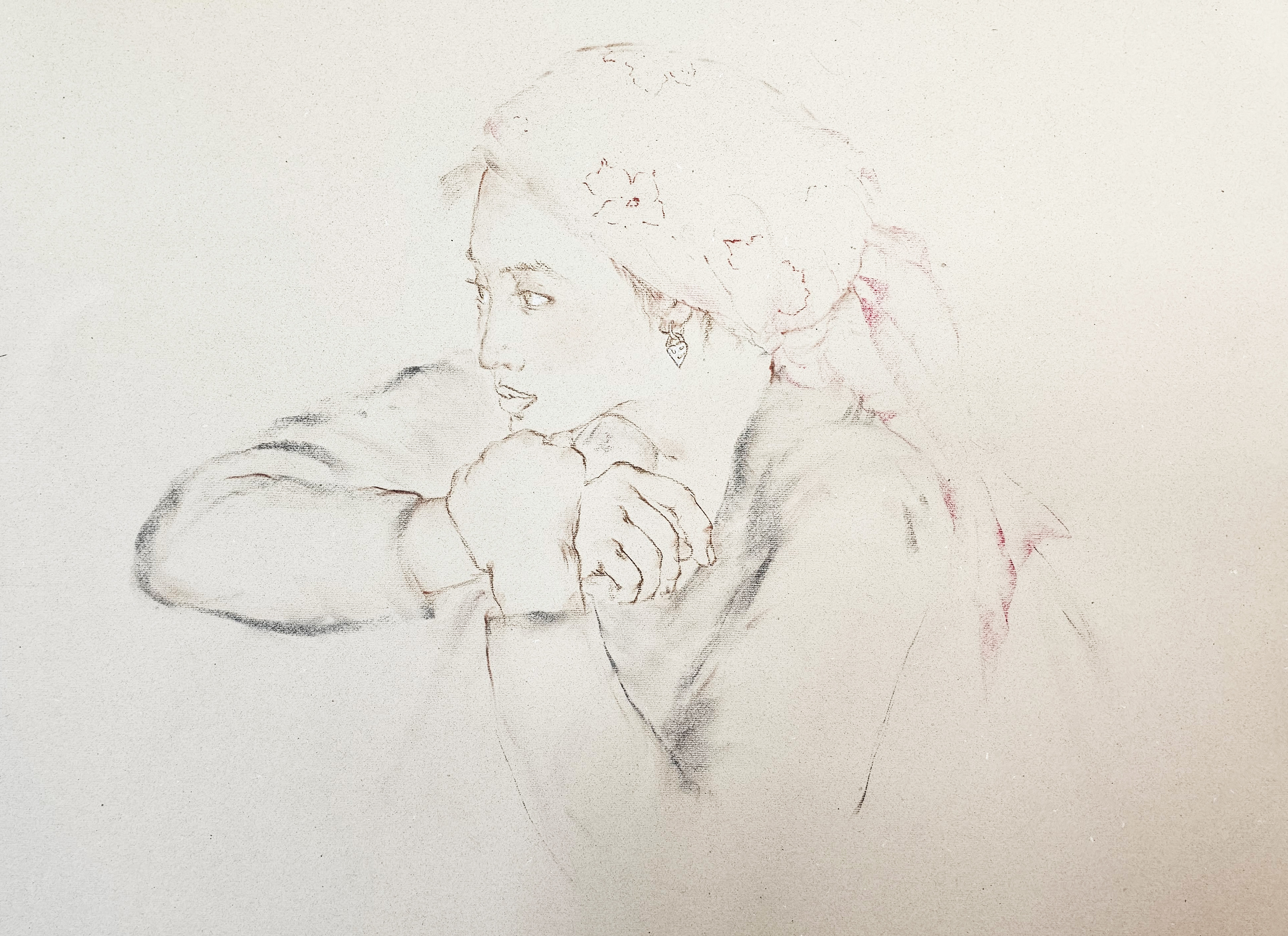 【銀座・和光】「田村能里子素描展 ー凛とつややかにー」を9月26日（木）より開催のサブ画像4_素描シリーズ -3（62.5×75㎝）