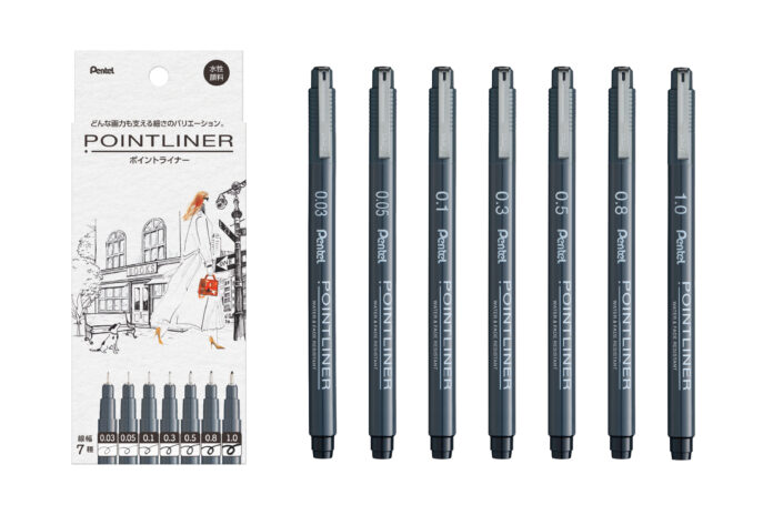 手軽なイラストから細密画まで表現できる、アート向けミリペン「POINTLINER（ポイントライナー）」を新発売のメイン画像