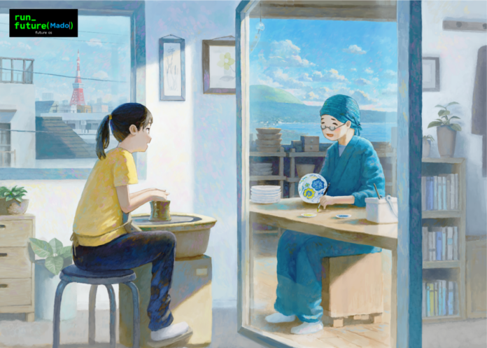 テレプレゼンスシステム「窓」が生み出す遠隔地にいる人がその場にいるような親近感・臨場感をアートコンテンツ「run_future（Mado）」で表現のメイン画像