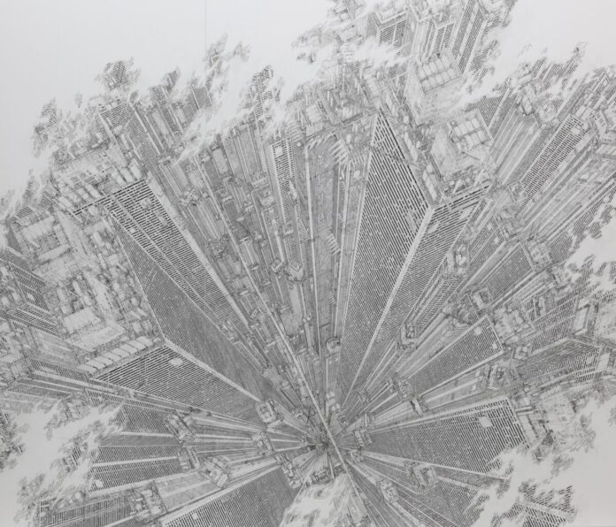 緻密な描き込みで構築される架空の巨大都市。田島大介 個展「無限虚無」が京橋の「Gallery & Bakery Tokyo ８分」にて6月20日(土)より開催のメイン画像