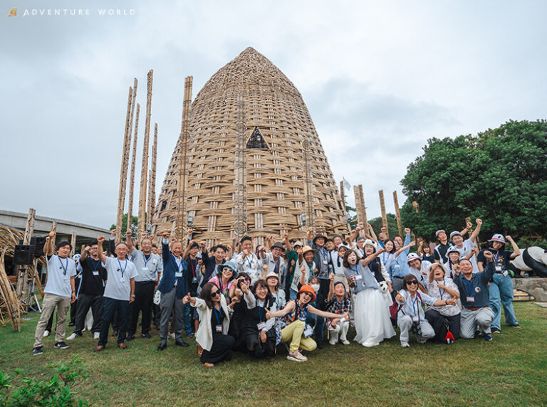 “パンダバンブーアートプロジェクト２０２４”パンダが食べる竹５，０００本を使用した「きらめく丘」が完成！のメイン画像