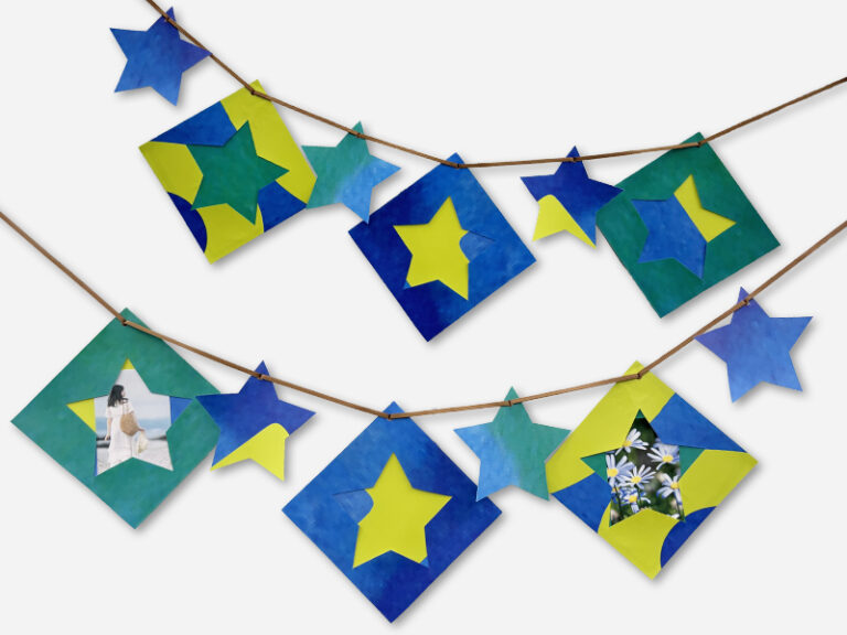 美術館の巨大垂れ幕を「星のフォトガーランド」にアップサイクルのメイン画像