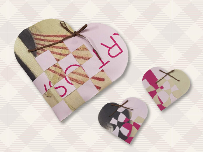 美術館の巨大垂れ幕を「ハートラッピングポーチ」にアップサイクルのメイン画像