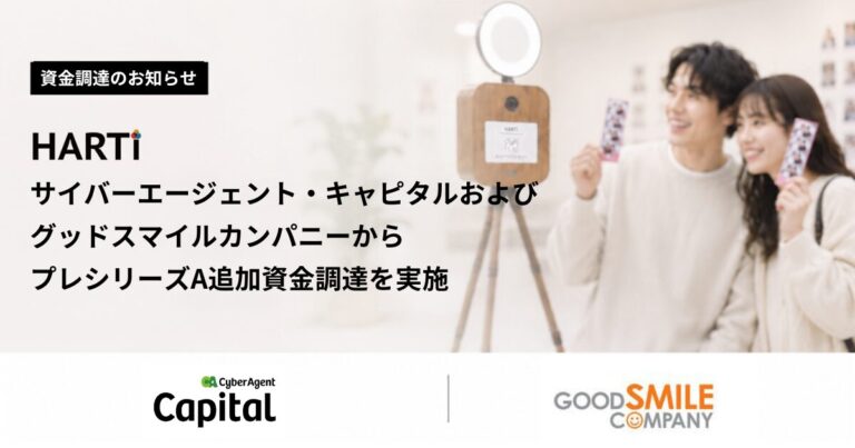 HARTi、サイバーエージェント・キャピタルおよびグッドスマイルカンパニーからプレシリーズA追加資金調達を実施のメイン画像