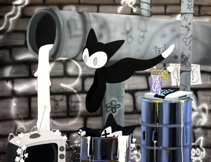 モノクロームの世界観で多くのファンを魅了する現代アーティストLOTTA氏の個展"DOWN THE ALLEYWAY"をバーニーズ　ニューヨーク銀座本店で開催！のメイン画像