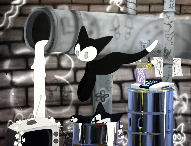 モノクロームの世界観で多くのファンを魅了する現代アーティストLOTTA氏の個展"DOWN THE ALLEYWAY"をバーニーズ　ニューヨーク銀座本店で開催！のメイン画像