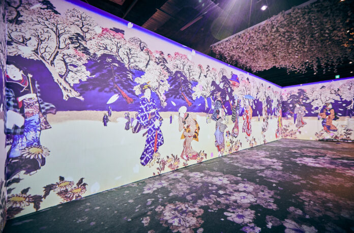 【2025年3月31日（月）まで開催中】「動き出す浮世絵展 TOKYO」来場者数8万人を突破。葛飾北斎や歌川広重など浮世絵師の作品の世界に没入する期間限定のイマーシブ体感型デジタルアートミュージアム。のメイン画像