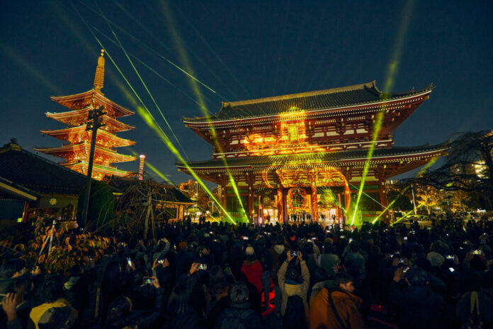 一旗プロデュース「ASAKUSA CULTURE & LIGHTS 2025」が東京都、東京観光財団の「プロジェクションマッピング東京賞」優秀賞を受賞。浅草寺史上初のプロジェクションマッピング。のメイン画像