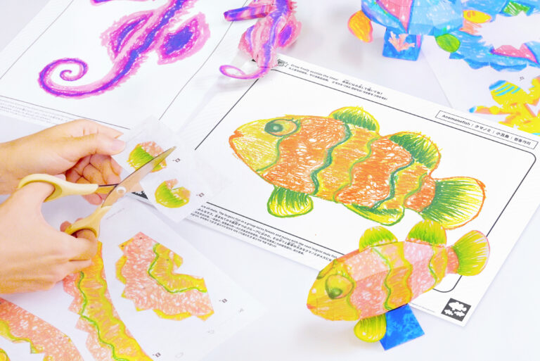 「スケッチファクトリー」に新アイテムが登場！自分で描いた海の生き物がペーパークラフトにのメイン画像
