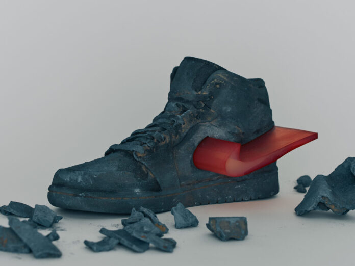 4862_69_main ⼭﨑晴太郎のアート作品「未来からの化⽯#01 “Nike AIR JORDAN 1”」福島双葉郡・広野町役場にて⻑期展⽰開始・除幕式実施のお知らせのメイン画像
