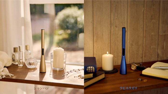 シカゴグッドデザイン賞を受賞した“飾っておける”ライフスタイルライター「CANDLE WAND」1周年を記念し「シャンパン」「ラピスラズリ」の2色を新発売！お香ブーム周辺需要を追い風に国内外で売上好調のメイン画像