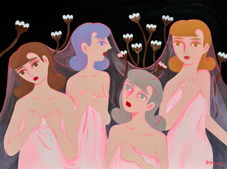 【京都 蔦屋書店】中村桃子の個展「Veil」を9月21日（土）より開催。伝えたくても伝えられない思いをベールをまとった女性で表現する。のメイン画像