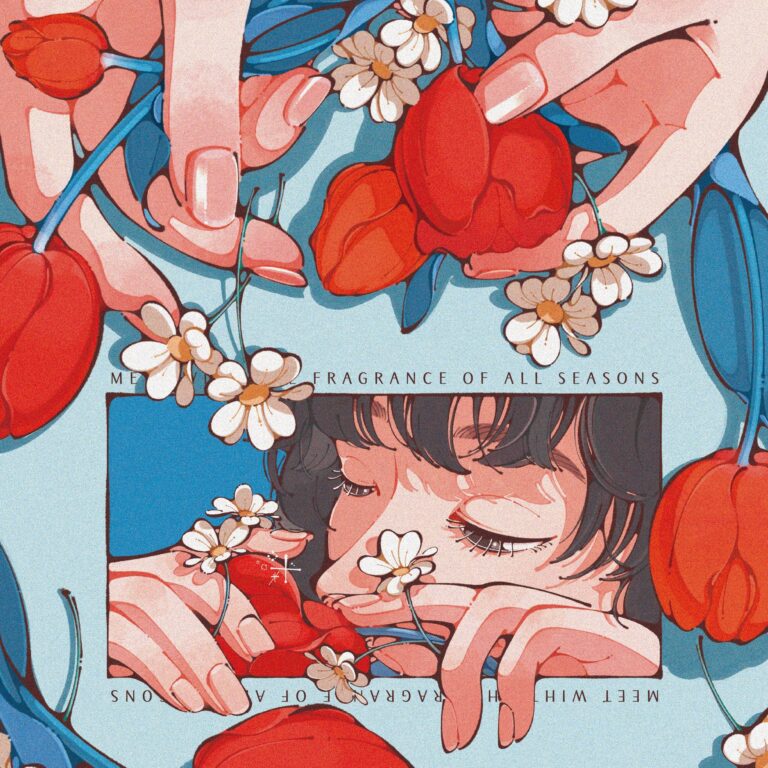 柔らかな線でレトロポップなイラストを描く日菜乃の作品集発売記念展「季節と歌い、花と踊る」を、銀座 蔦屋書店（10/21～11/14）と京都 蔦屋書店（11/30～12/25）にて開催。のメイン画像