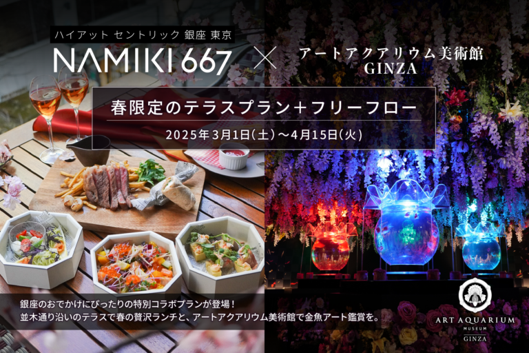 ハイアット セントリック 銀座 東京 NAMIKI667の春限定ランチとアートアクアリムで金魚アート鑑賞で春の銀座満喫プラン♪のメイン画像