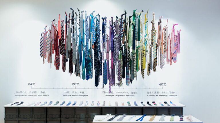 約250本のネクタイで描く、大きなハートとネクタイ愛。giraffeの20周年記念展示を、国立新美術館内 スーベニアフロムトーキョー SFT GALLERYにて開催します。のメイン画像