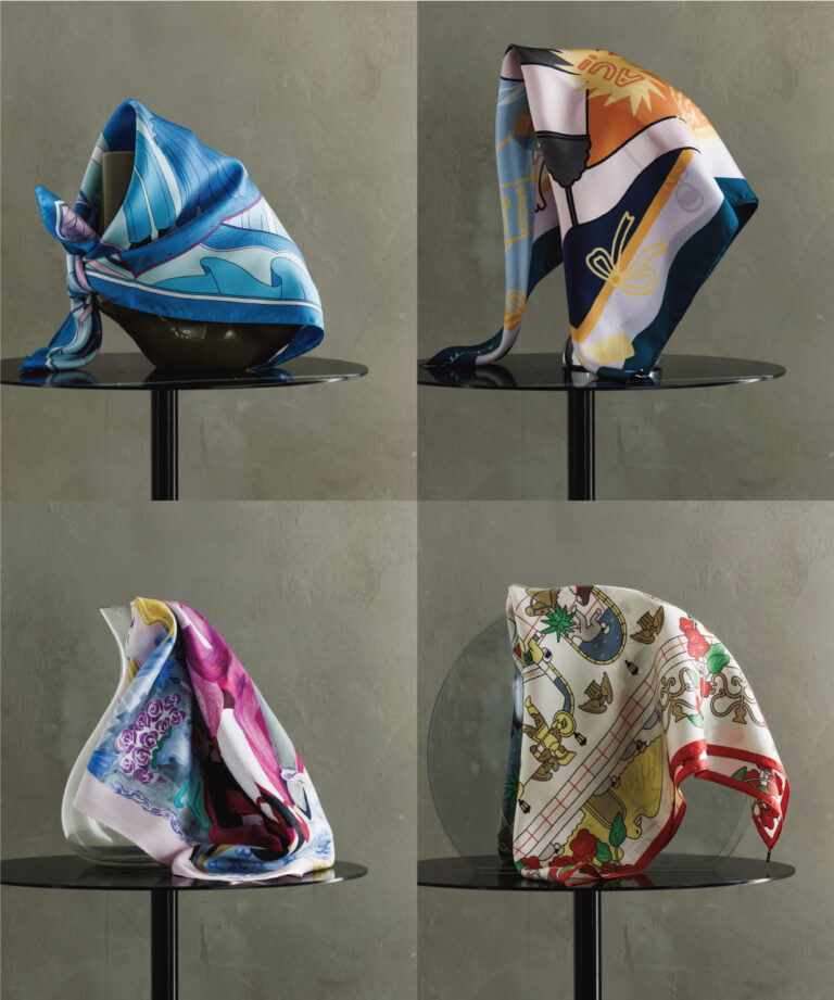 【ロペ】が4名のアーティストとコラボレーションしたスペシャルなシルクスカーフを2025年2月1日（土）発売。2024年12月27日より公式オンラインストアにて先行予約スタート。のメイン画像