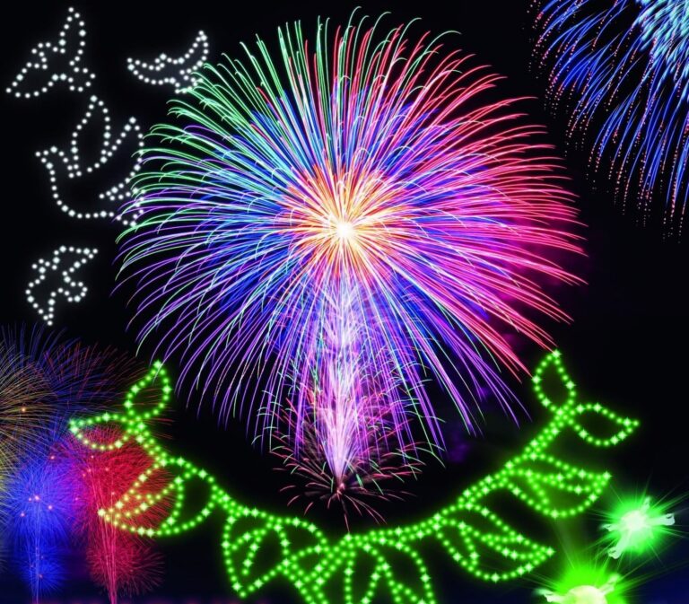 【花火×ドローン×音楽が完全シンクロする独創的な花火演出！】GW特別開催『東京ドイツ村 FIRE DRONE FANTASIA』5月5日開催！のメイン画像