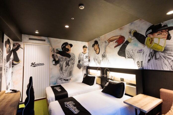 千葉ロッテマリーンズファン必見「マリーンズルーム」リニューアル！ここでしか出会えないオリジナル壁面アート誕生＆没入型観戦ステイの予約開始/ロッテシティホテル錦糸町のメイン画像