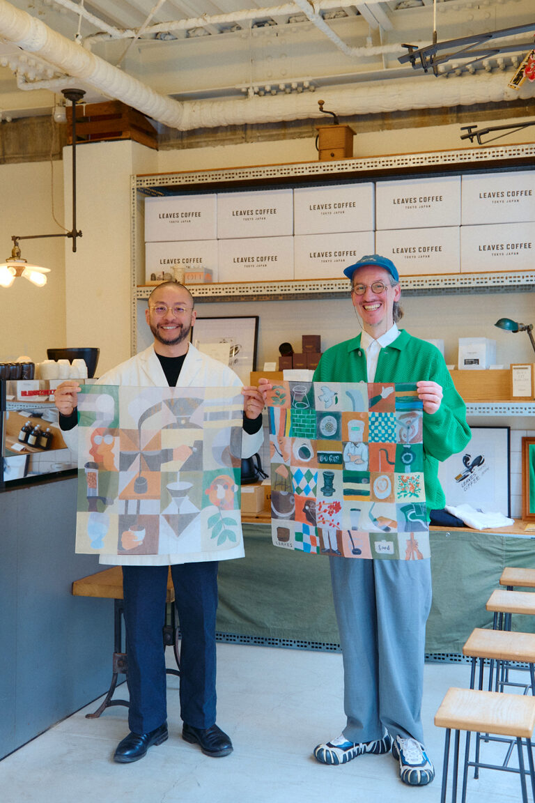 服飾雑貨メーカー川辺株式会社　「COFFEE TIME WITH VAUGHAN」オリジナリティ溢れるアート感覚のハンカチ 新作発売！のメイン画像