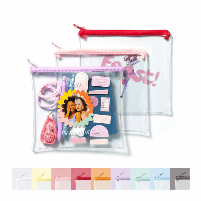 ME-Qの「カラーファスナークリアポーチ」が新登場！9色展開×フルカラー印刷でオリジナルデザインを1個から作成可能！（2025/10/15）のメイン画像