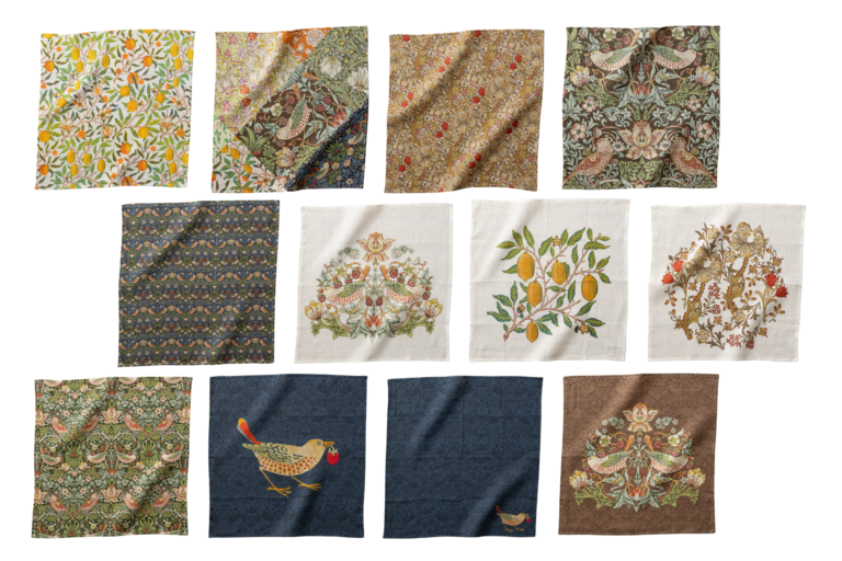 【お洒落心をしのばせて】雑貨ブランド「Jubilee」からウィリアム・モリス柄のリネンハンカチが新登場のメイン画像