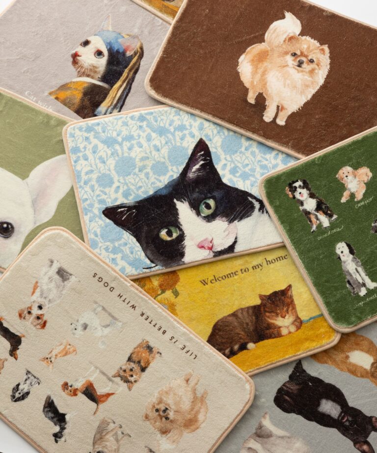 【よりどりみどり14種】雑貨ブランド「Jubilee」から犬猫デザインミニマットが新登場。ゴッホ、クリムトの名画×猫などのメイン画像