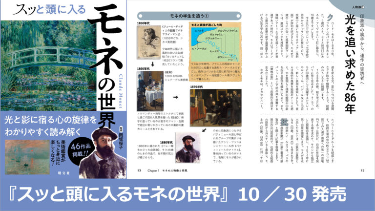 印象派を代表する画家モネの光と影に宿る心の旋律を読み解く『スッと頭に入るモネの世界』10／30発売のメイン画像