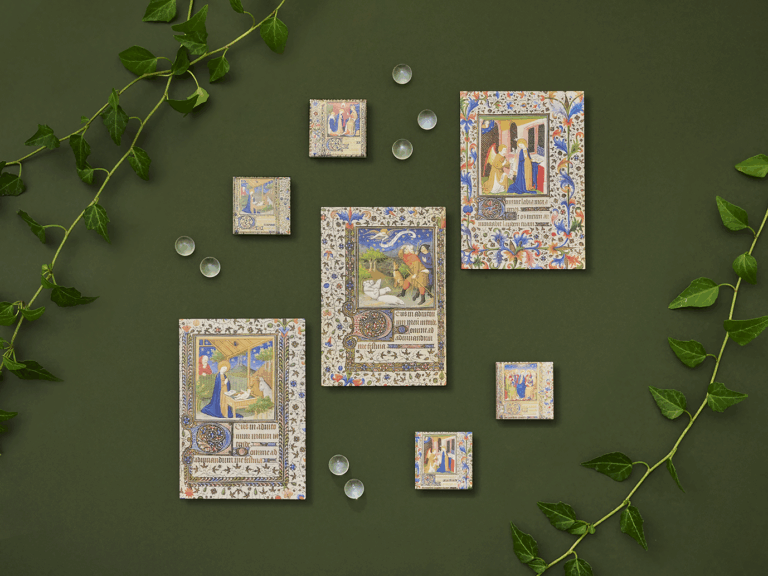 古川美術館「藤森兼明ー祈りの輝き」で特別公開される『ブシコー派の画家の時祷書』をモチーフにしたPENONオリジナルアートグッズ、古川美術館ミュージアムショップにて限定発売のメイン画像