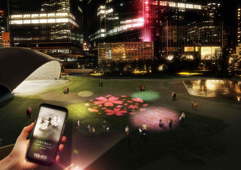 グラングリーン大阪にスマホ連動で誕生花が咲く、インタラクティブライトアップ『YOI-en - 誰もが温かい気持ちになれる冬の広場 -』のメイン画像