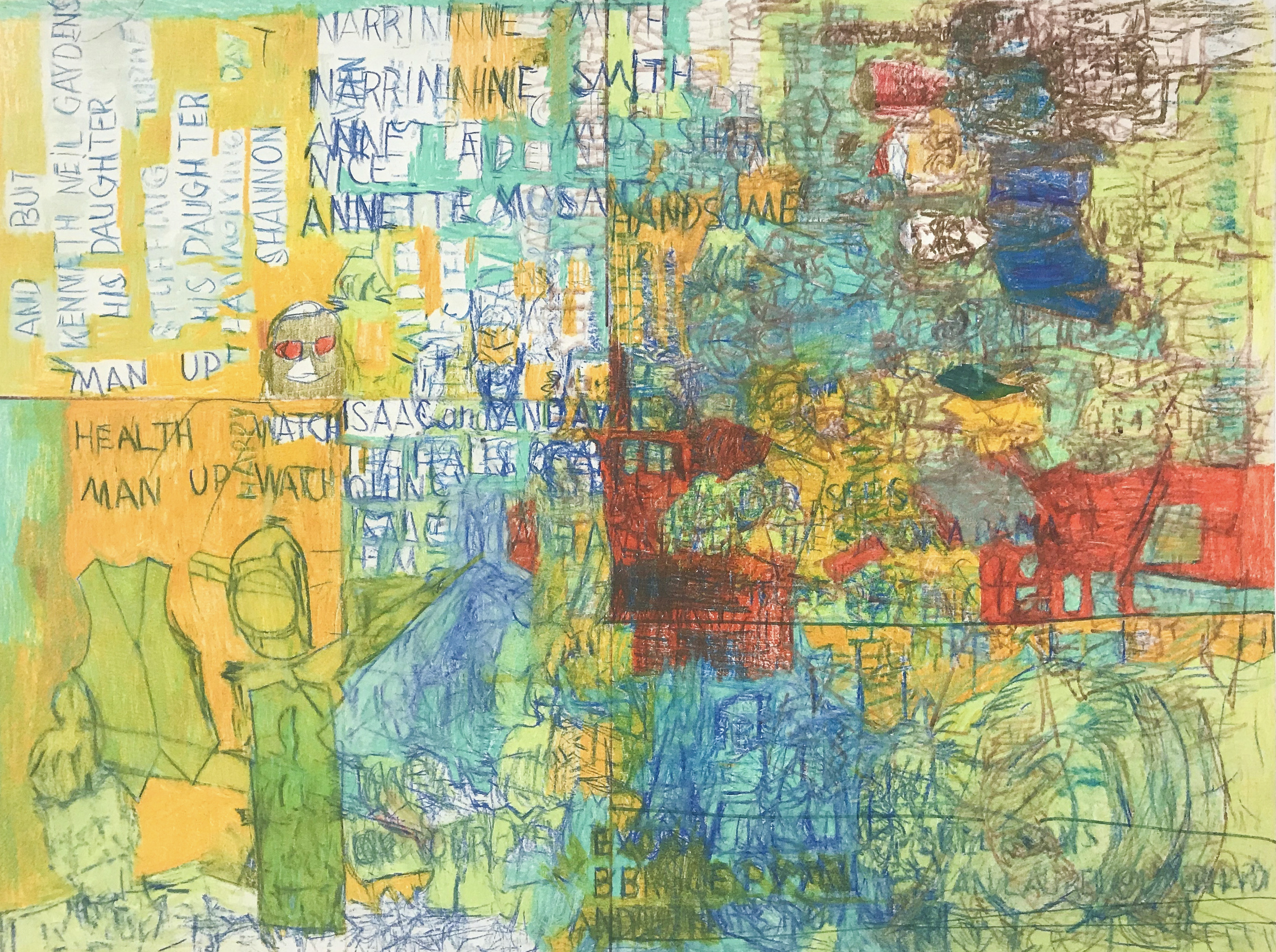 【伊勢丹新宿店】ニューヨークから「LAND Gallery」が日本初上陸！アメリカを拠点に活躍する色彩豊かなアーティスト17名の作品約100点を一堂にのサブ画像3_Garrol Gayden 2016 Mixed media on paper
